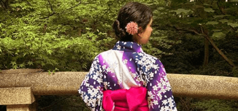 Image of MDU foundation member wearing geisha outfit in Tokyo